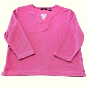 Speculation Petites 3/4 Sleeve Top Pink/Mauve Size Petite XL